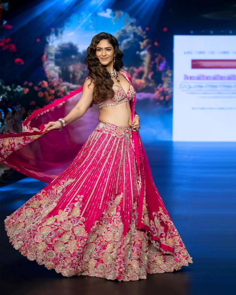 Pink Georgette Floral Embroidered Lehenga Choli | Ready To Wear