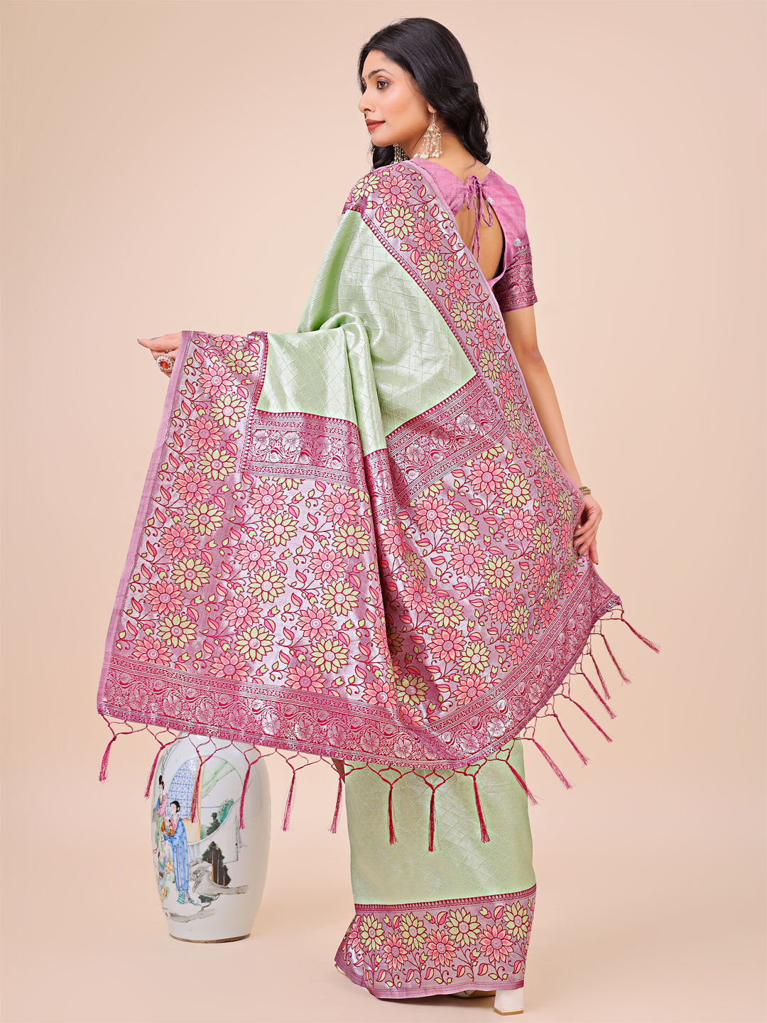 Saanjh Sutradhar Lichi Silks Sarees Collection | Ready To Wear SKU - ASPLA1001 to 06