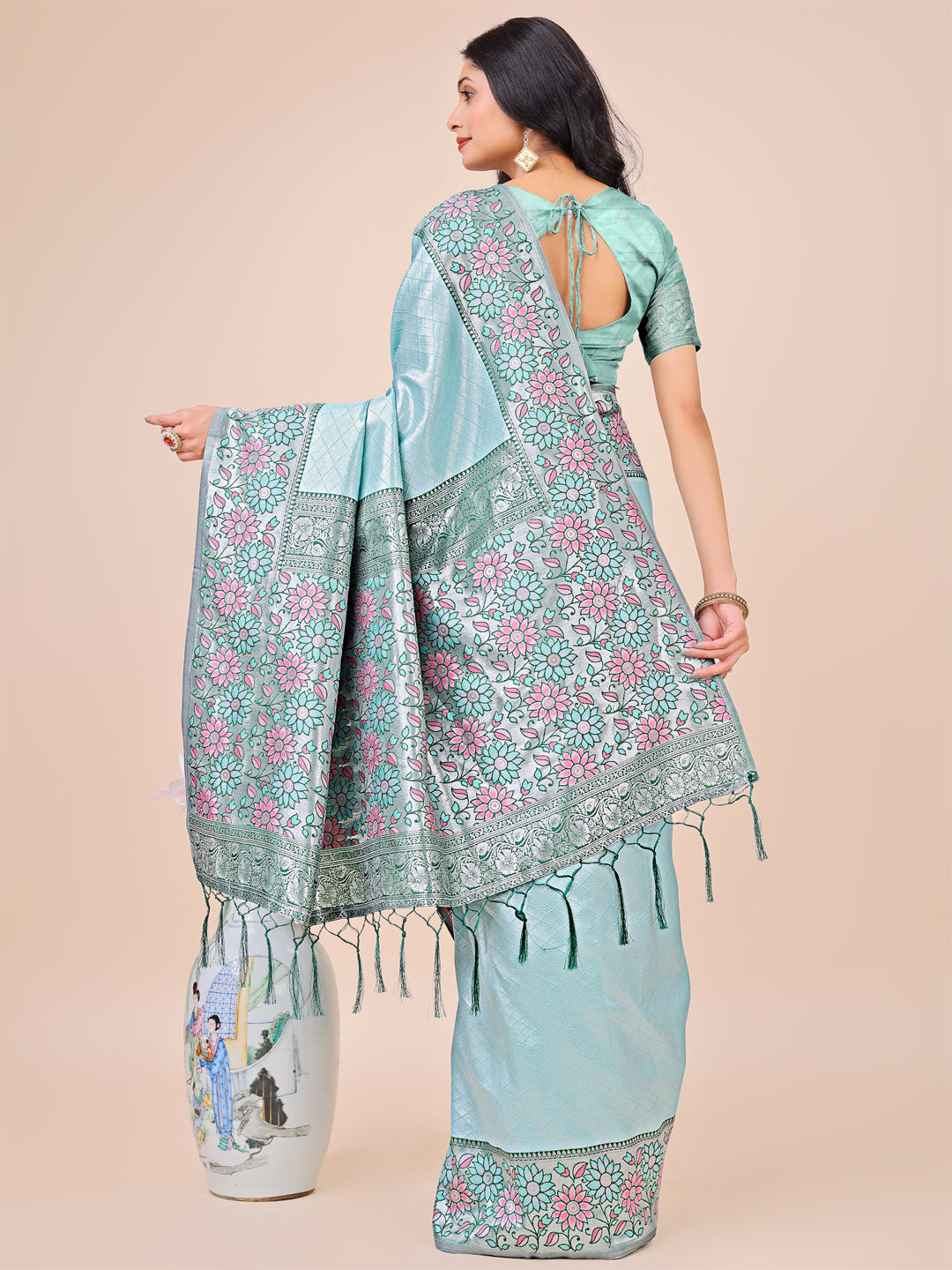 Saanjh Sutradhar Lichi Silks Sarees Collection | Ready To Wear SKU - ASPLA1001 to 06