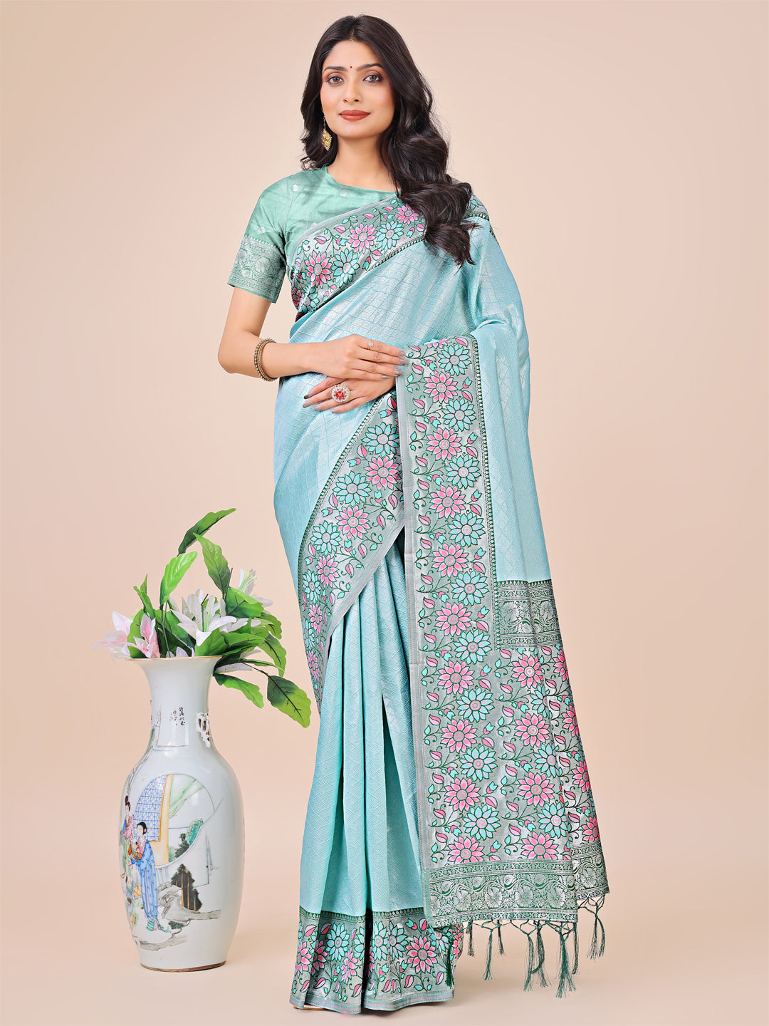 Saanjh Sutradhar Lichi Silks Sarees Collection | Ready To Wear SKU - ASPLA1001 to 06