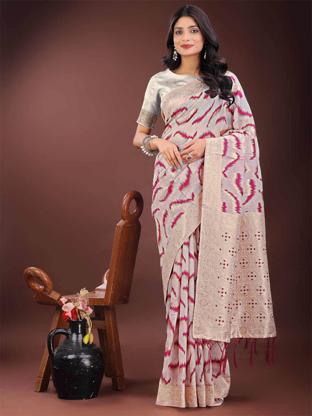 Beautiful Neel Tara Linen Cotton Sarees Collection| Ready To Wear SKU- ASLIQ4001 to 04