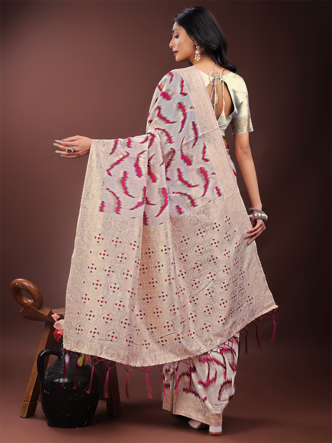 Beautiful Neel Tara Linen Cotton Sarees Collection| Ready To Wear SKU- ASLIQ4001 to 04