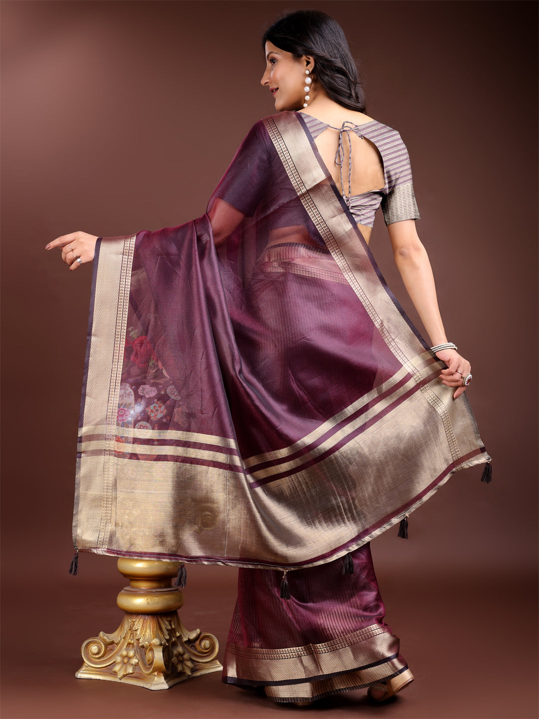 Naaz-o-Nazaara Organza Saree Collection | Ready To Wear SKU - SWMAN1001 to 06