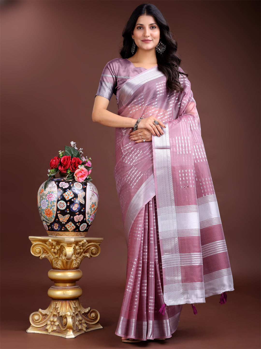 Gulzaar Grace Organza Weaves Sarees Collection | Ready To Wear SKU- SWVEN1001 to 05