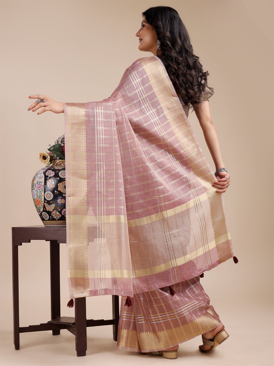 Rooh-e-Riwaayat Organza Drape Sarees Collection| Ready To Wear SKU- SWMAI1001 to 05
