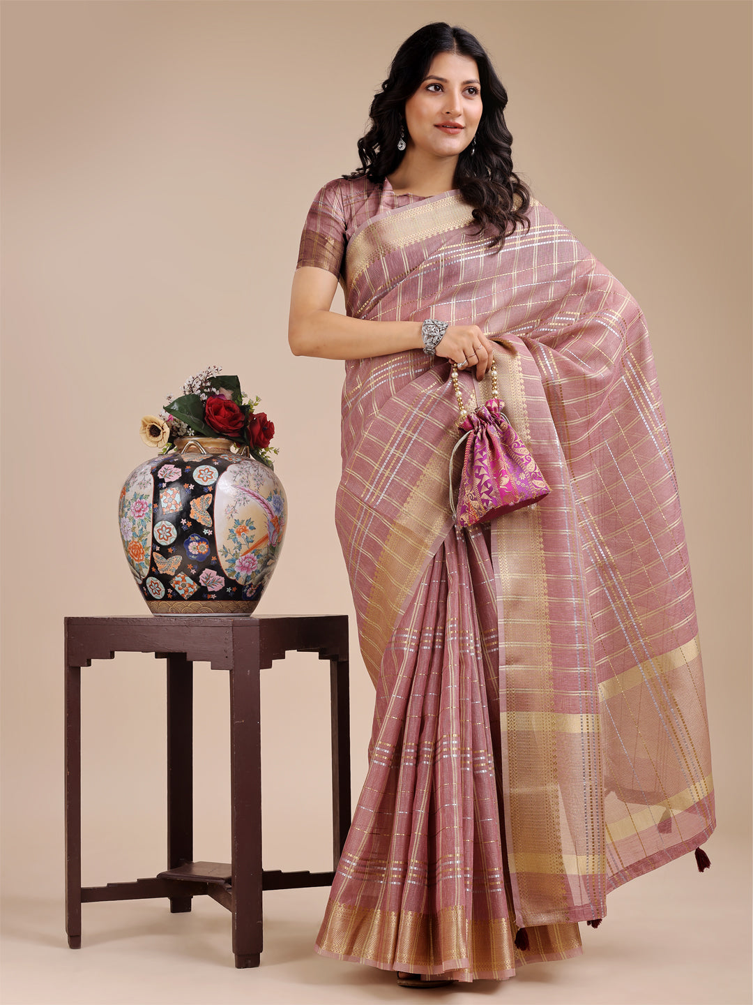 Rooh-e-Riwaayat Organza Drape Sarees Collection| Ready To Wear SKU- SWMAI1001 to 05