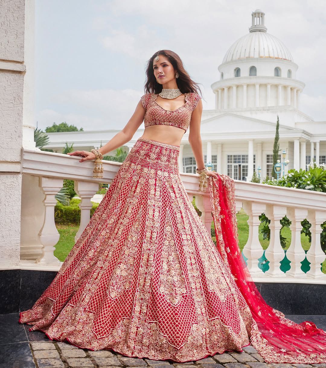 Wedding Wear Satin Silk Heavy Embroidered Lehenga Choli | Ready To Wear