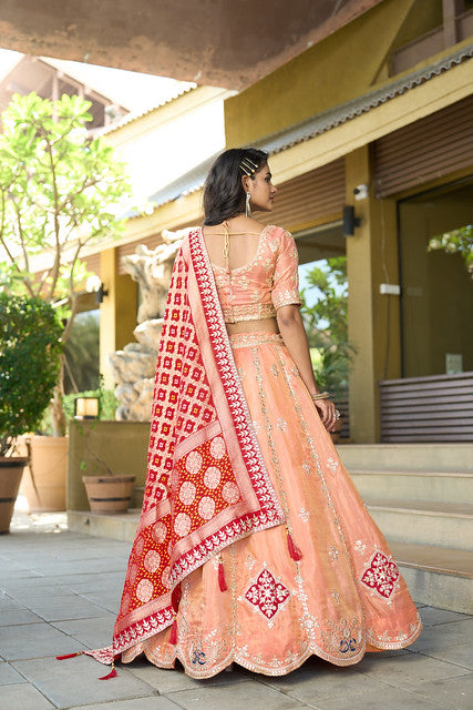 Pure Cosmos Viscose Tassavur Taj Lehenga Weaves Lehenga | Ready To Wear Code-5043