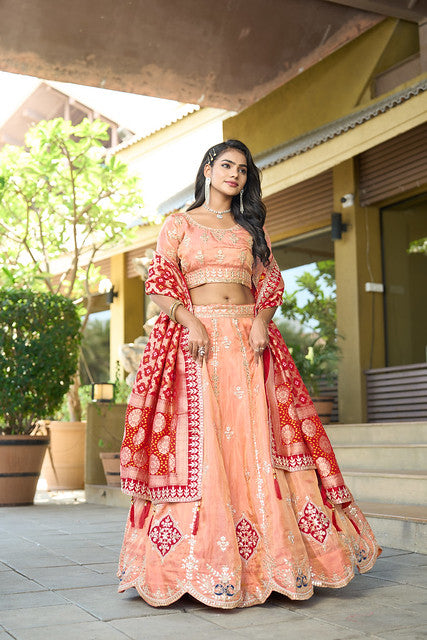 Pure Cosmos Viscose Tassavur Taj Lehenga Weaves Lehenga | Ready To Wear Code-5043