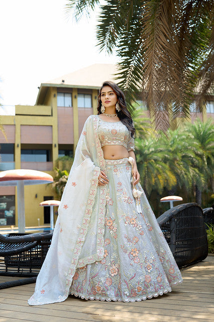 Jashn-e-Jaam Fendy Silk Lehenga | Ready To Wear Code-5049
