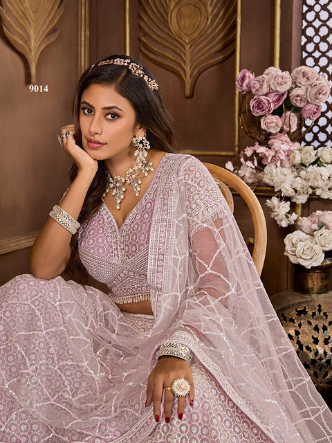Silsila Sitare Premium Net With Sequance Lehenga | Ready To Wear Code-9014