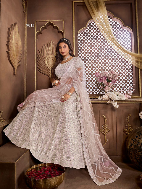 Beautiful Premium Net With Zarkan Lehenga | Ready To Wear Code-9015