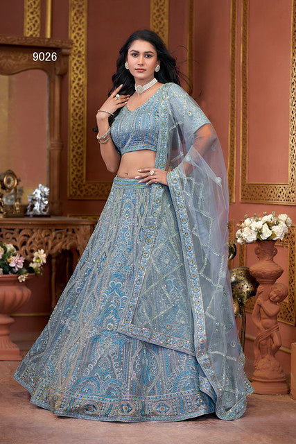 Classic Premium Net Lehenga Couture | Ready To Wear Code-9026
