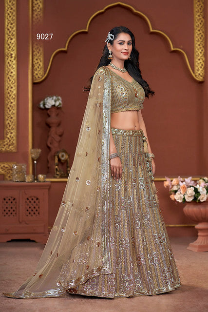 Meera Mohar Premium Net Bridal Lehenga | Ready To Wear Code-9027