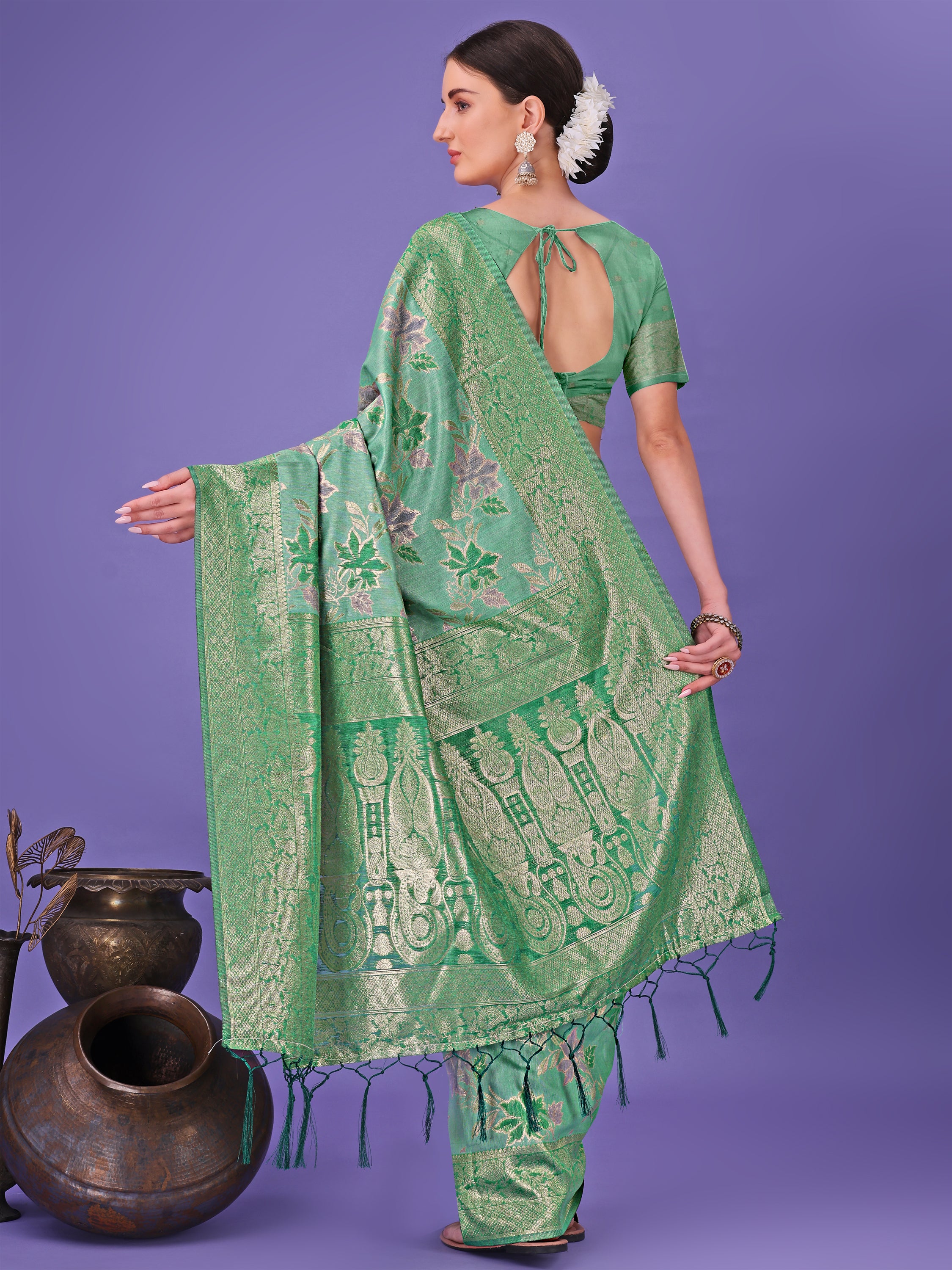 Rangrez Raag Cotton Sarees Collection | Ready To Wear SKU - ASFLO2001 to 07