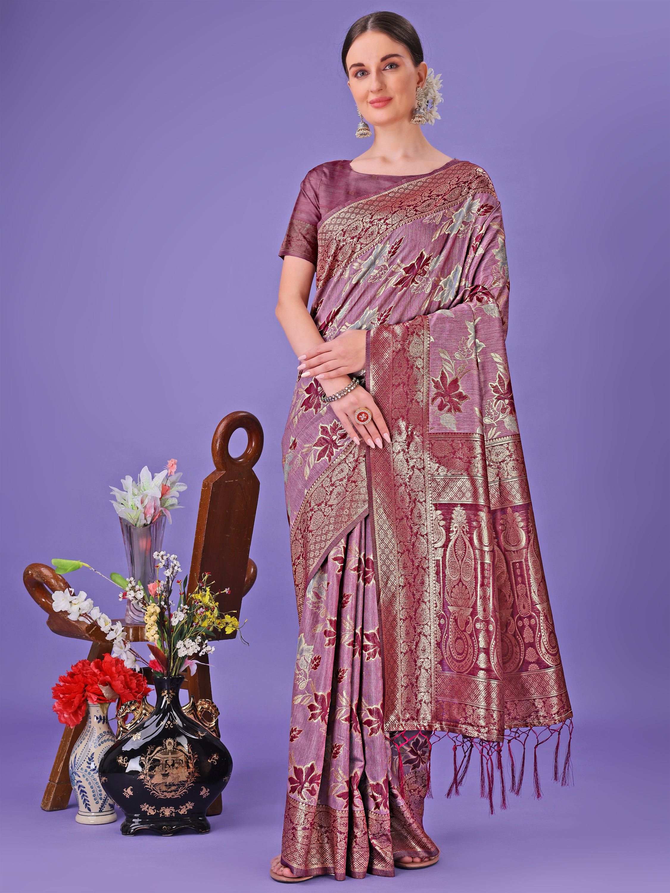 Rangrez Raag Cotton Sarees Collection | Ready To Wear SKU - ASFLO2001 to 07