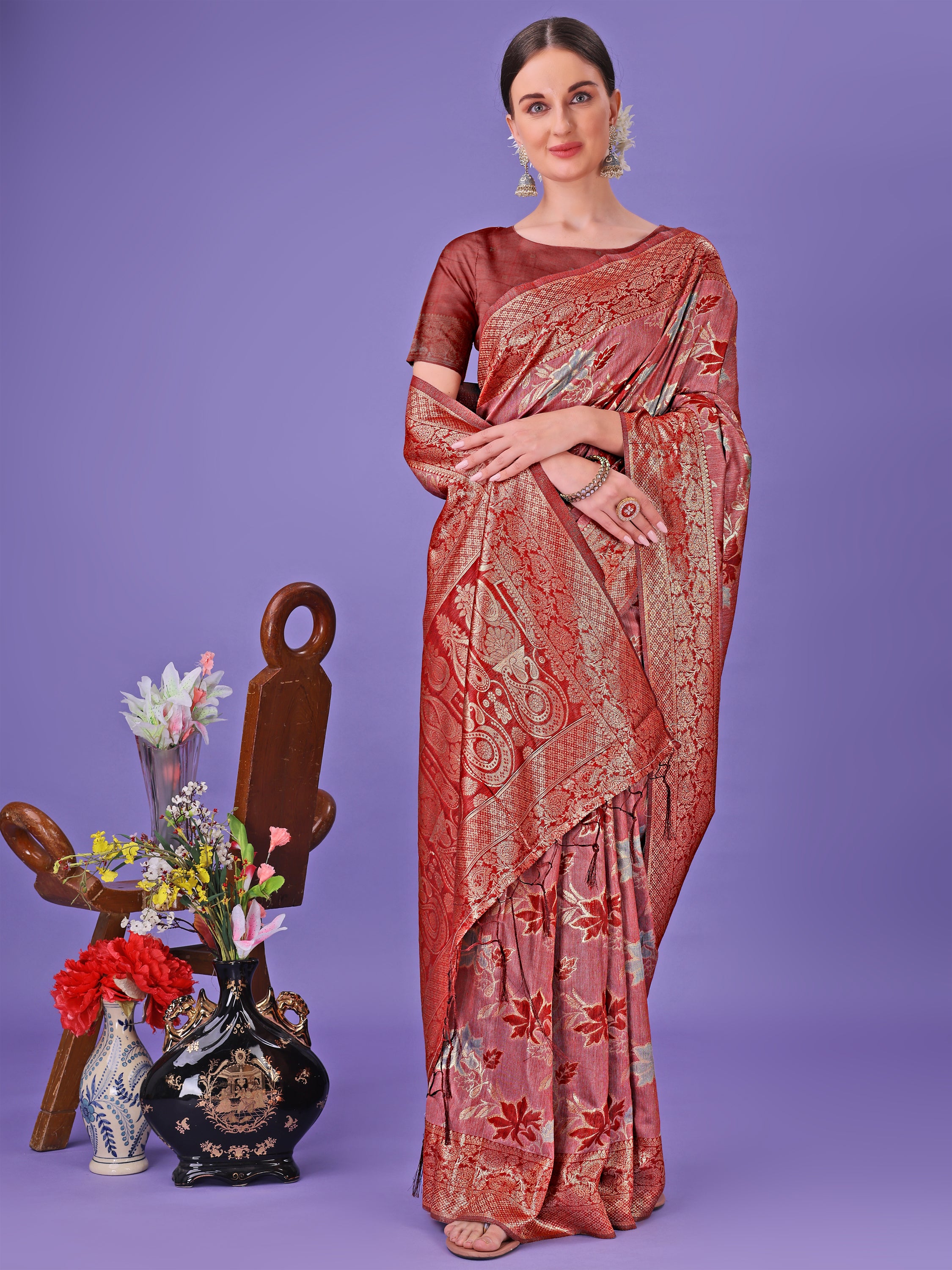 Rangrez Raag Cotton Sarees Collection | Ready To Wear SKU - ASFLO2001 to 07