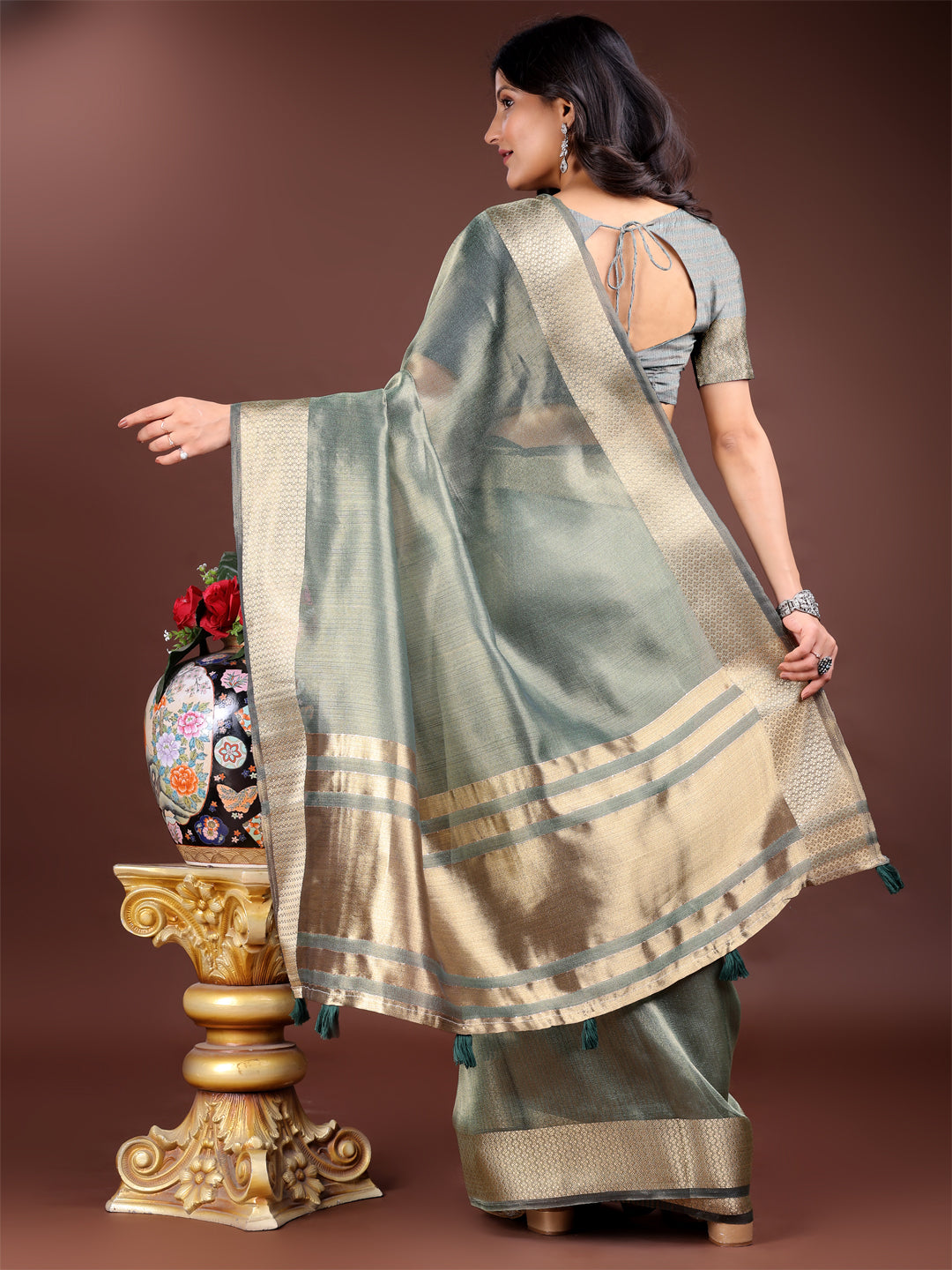 Meherbaan Mist Organza Edit Saree Collection | Ready To Wear SKU- SWMAR1001 to 06