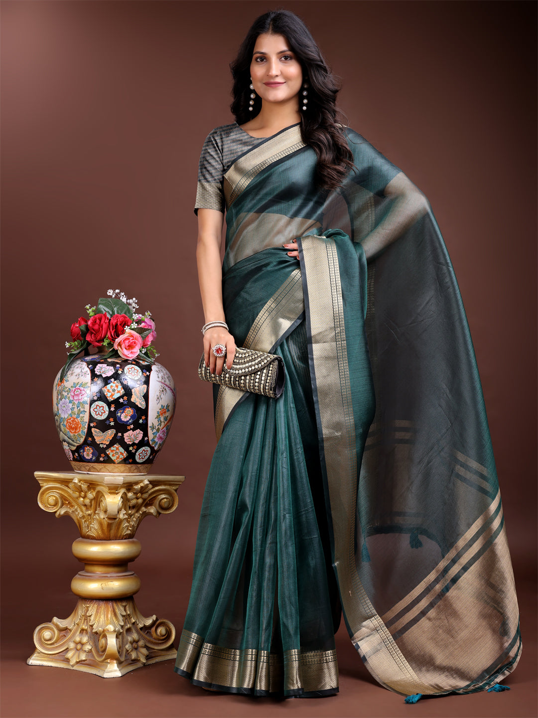 Naaz-o-Nazaara Organza Saree Collection | Ready To Wear SKU - SWMAN1001 to 06