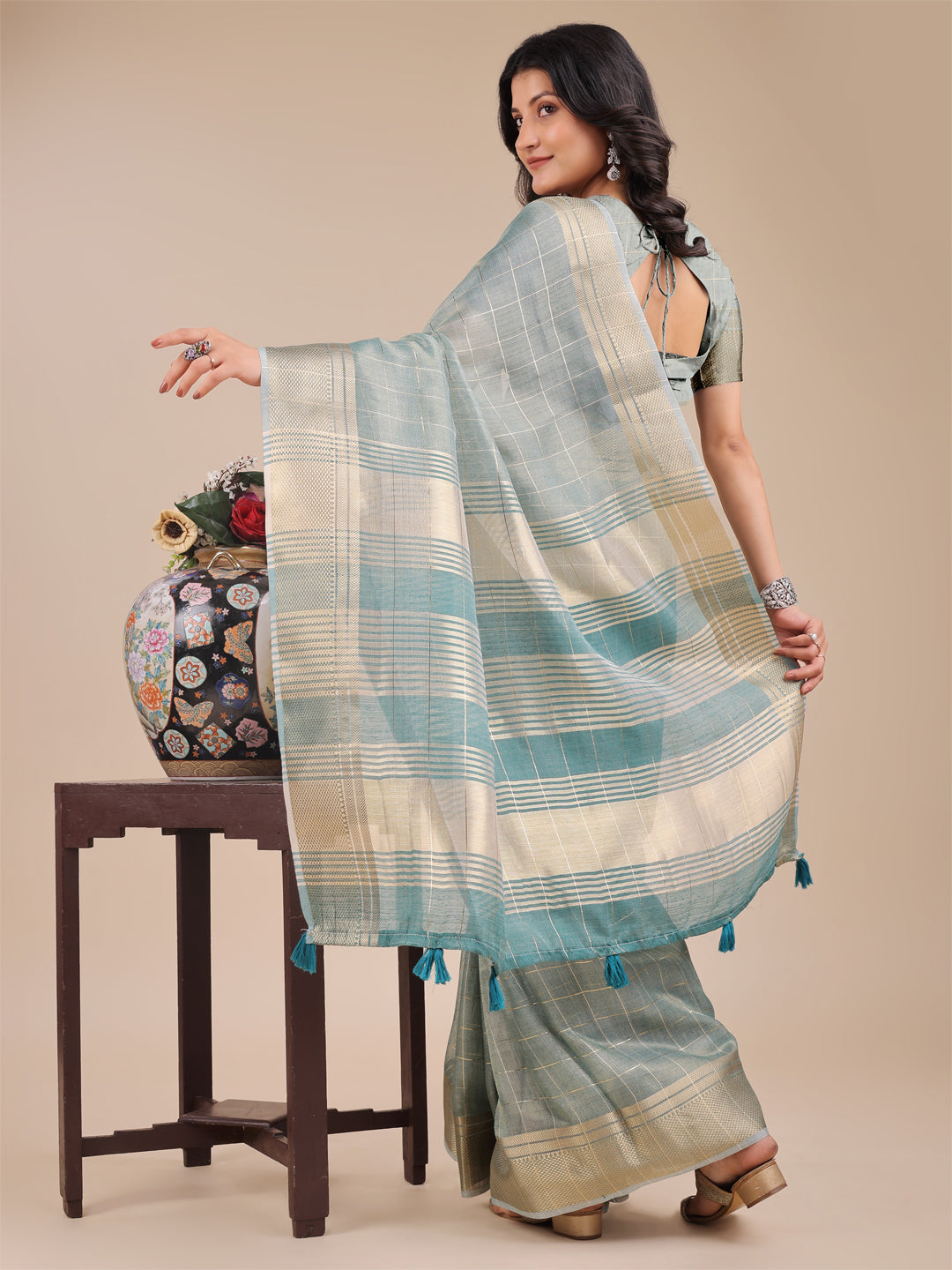 Aura Veil Organza Sarees Collection| Ready To Wear SKU- SWKUA1001 to 05