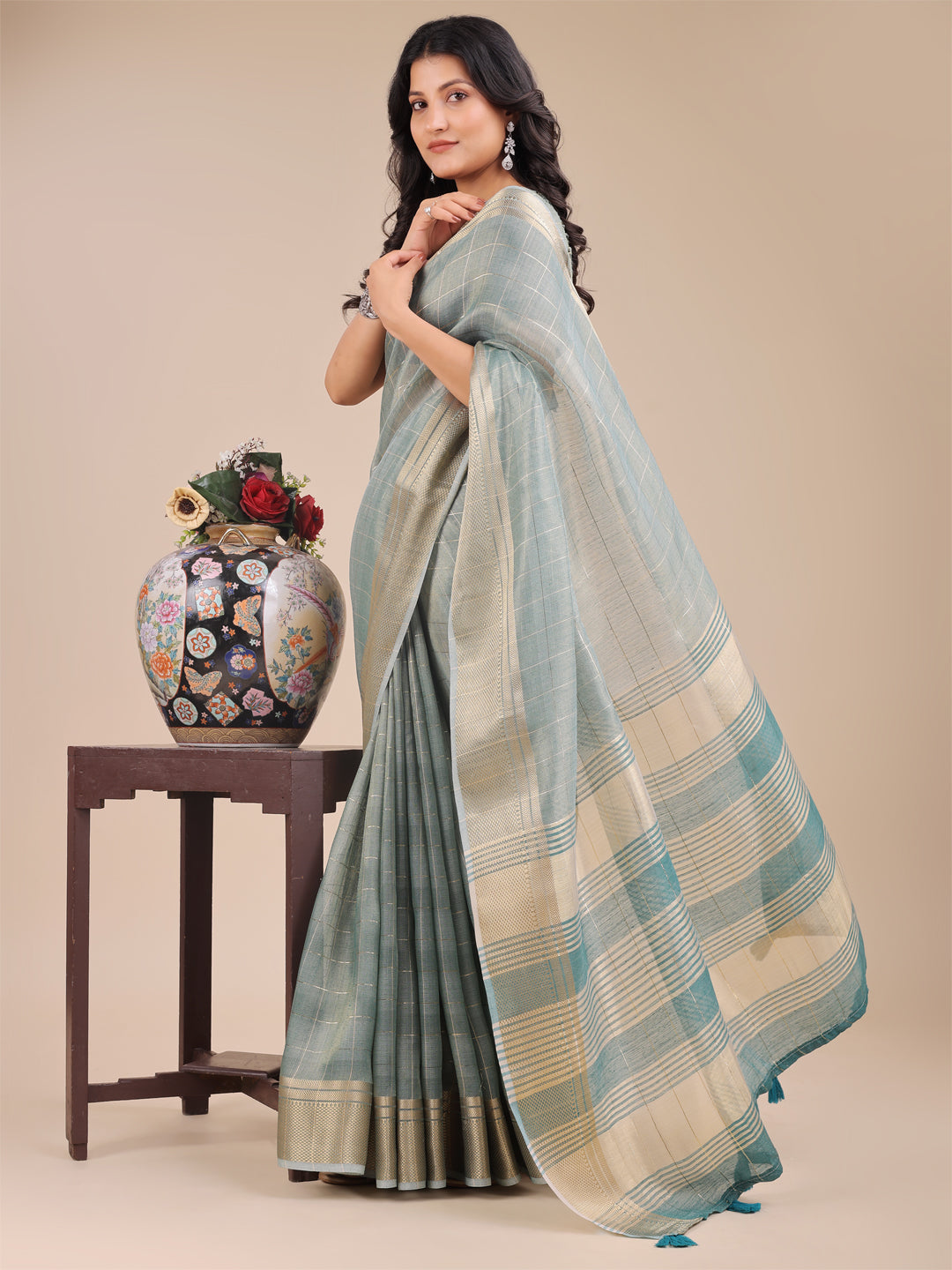 Aura Veil Organza Sarees Collection| Ready To Wear SKU- SWKUA1001 to 05