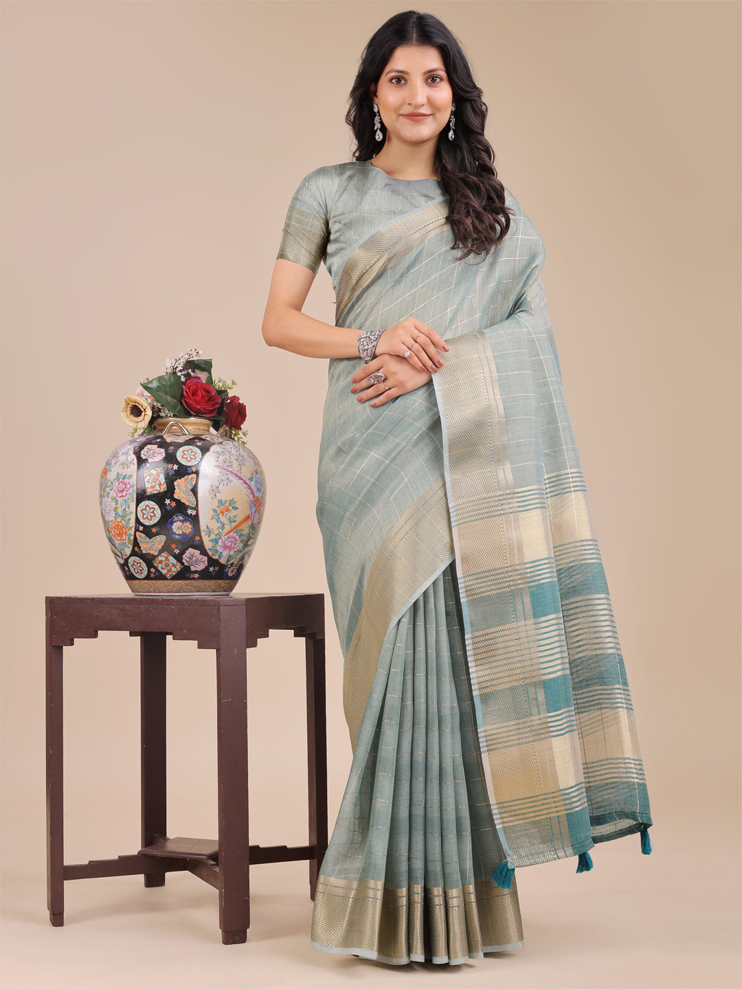 Aura Veil Organza Sarees Collection| Ready To Wear SKU- SWKUA1001 to 05