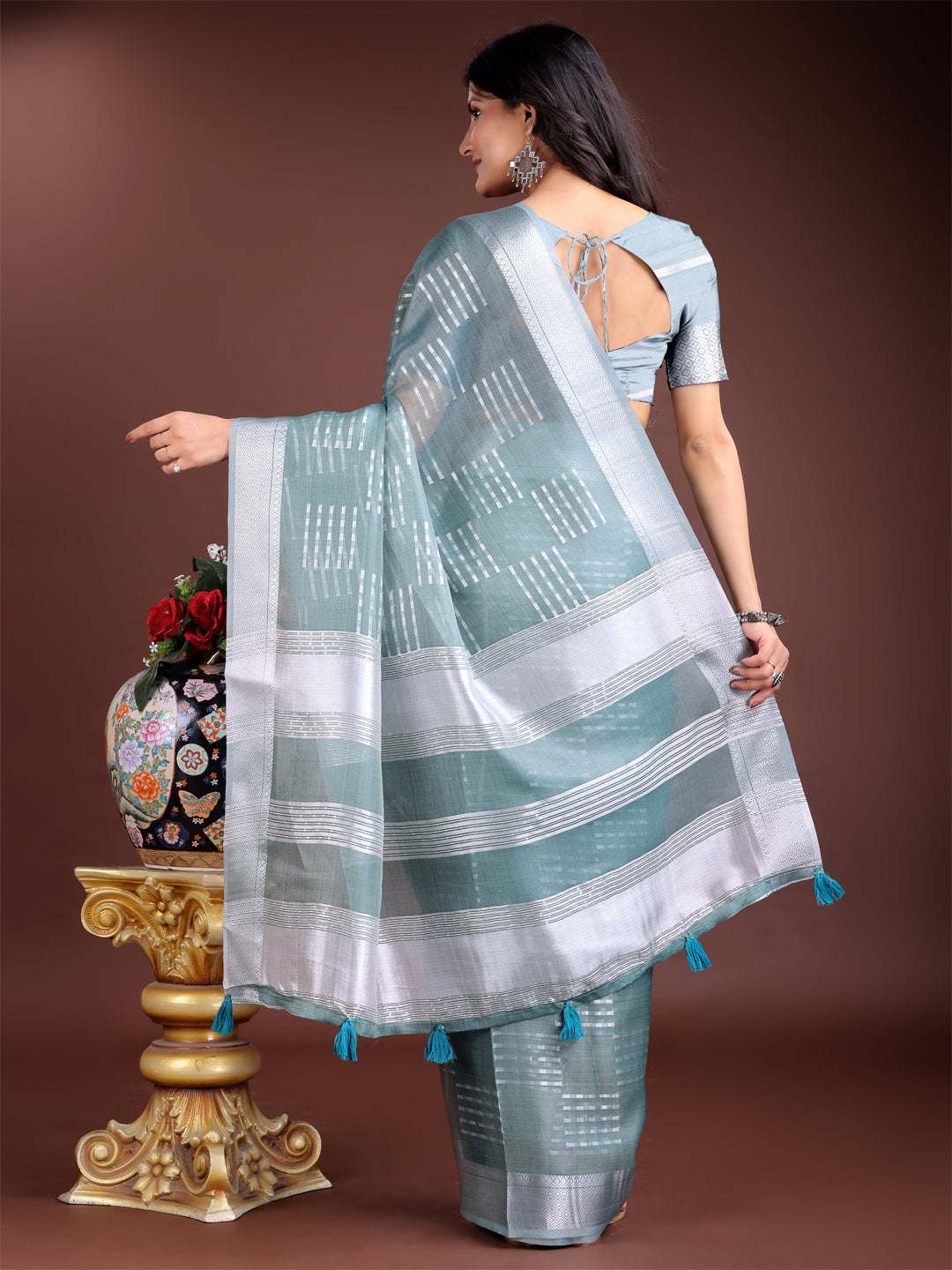 Gulzaar Grace Organza Weaves Sarees Collection | Ready To Wear SKU- SWVEN1001 to 05