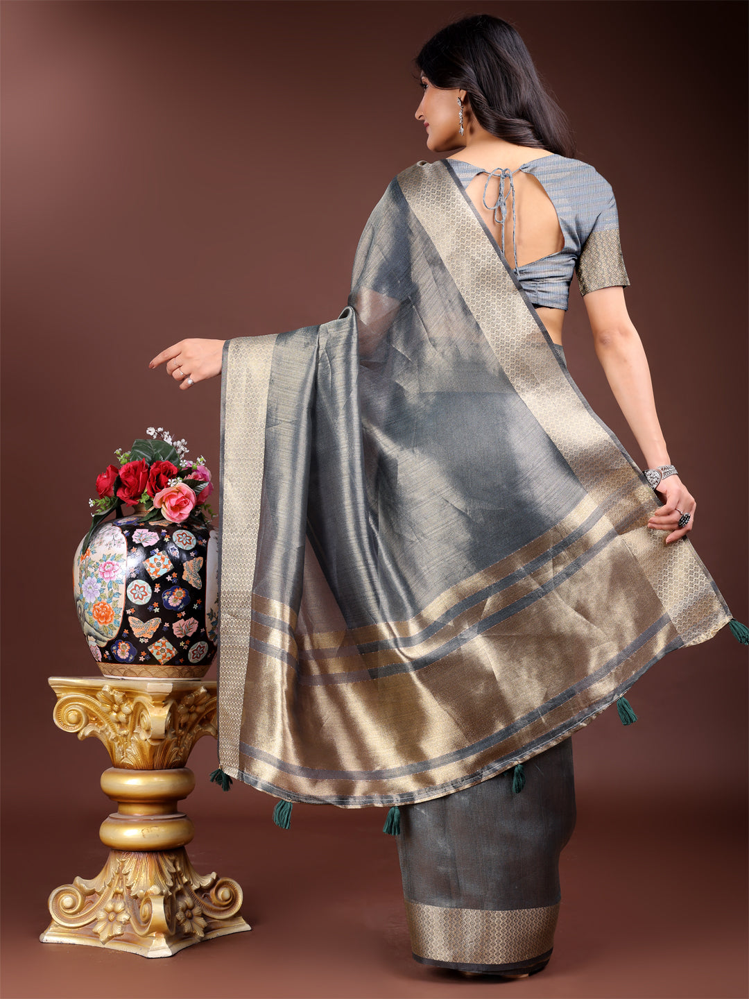 Meherbaan Mist Organza Edit Saree Collection | Ready To Wear SKU- SWMAR1001 to 06