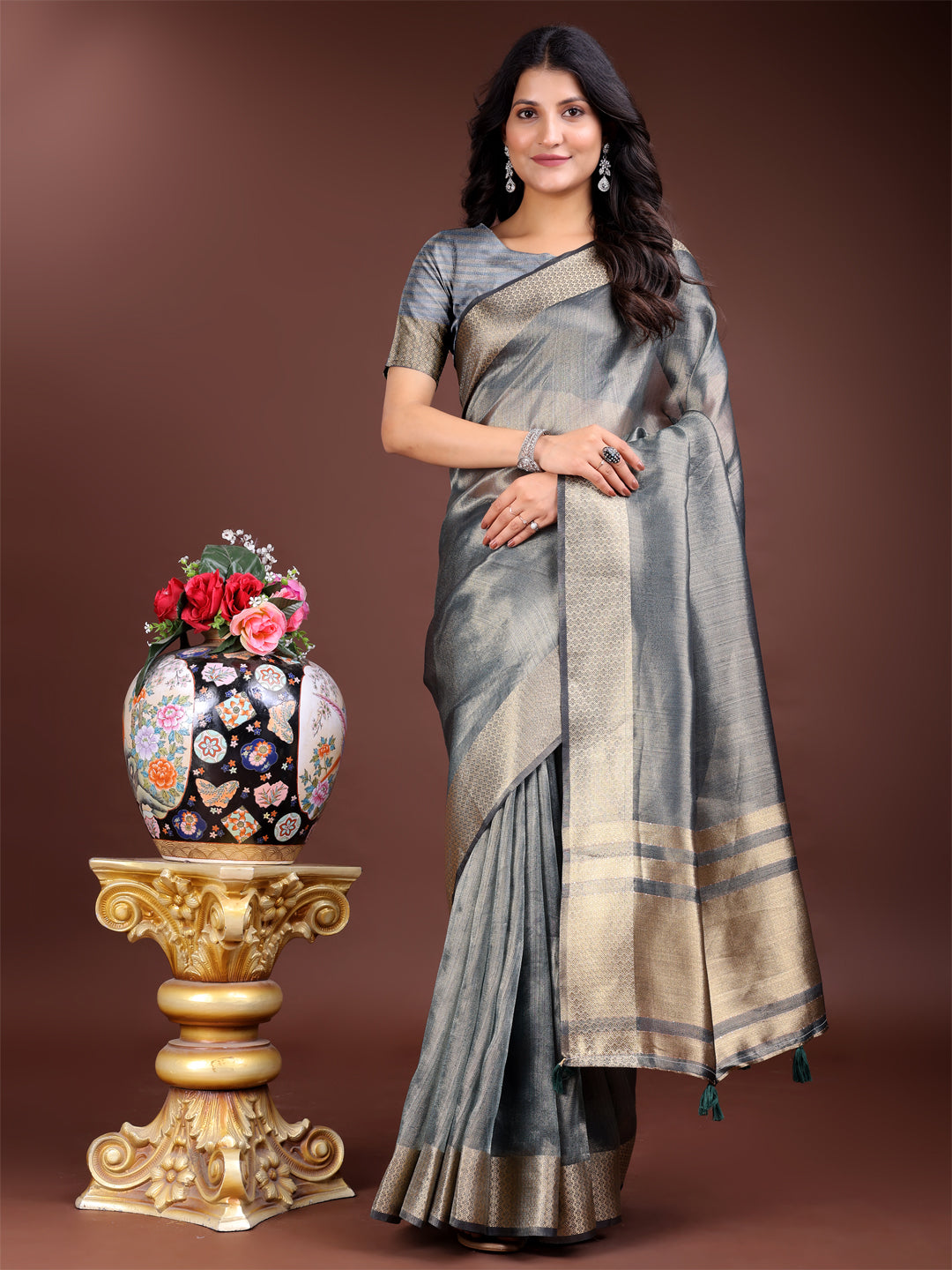 Meherbaan Mist Organza Edit Saree Collection | Ready To Wear SKU- SWMAR1001 to 06