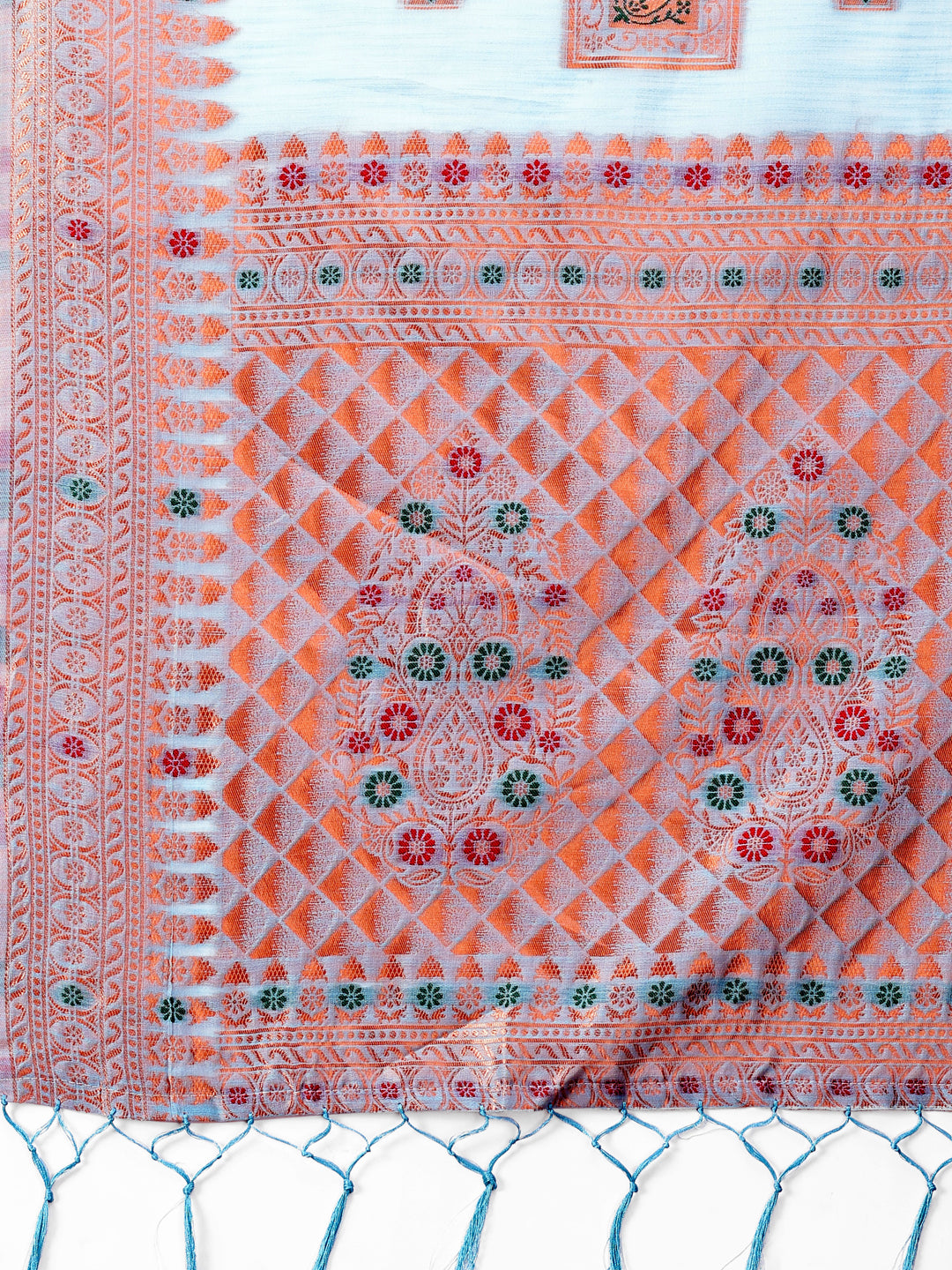 Special Zeenat Zariya Saree | Sky Blue Color | Ready To Wear SKU-ASNAZ2001