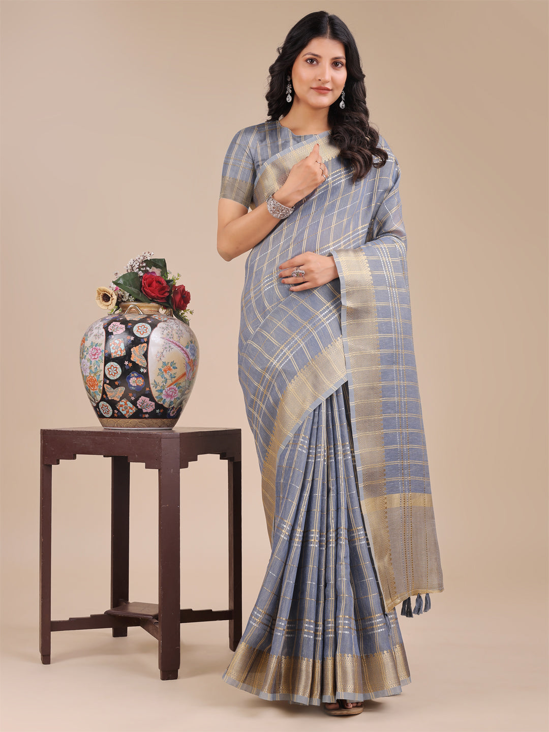 Rooh-e-Riwaayat Organza Drape Sarees Collection| Ready To Wear SKU- SWMAI1001 to 05