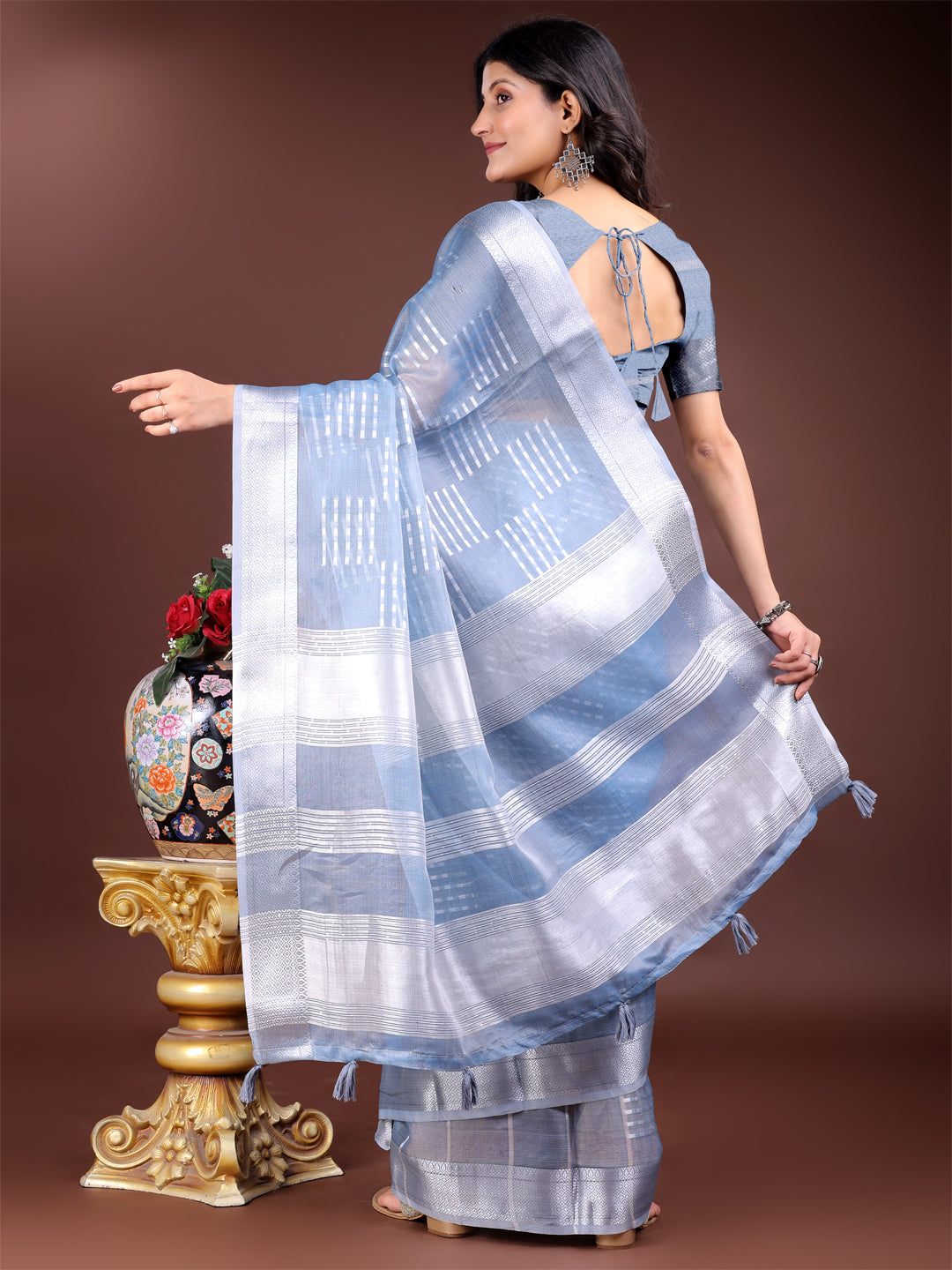 Gulzaar Grace Organza Weaves Sarees Collection | Ready To Wear SKU- SWVEN1001 to 05