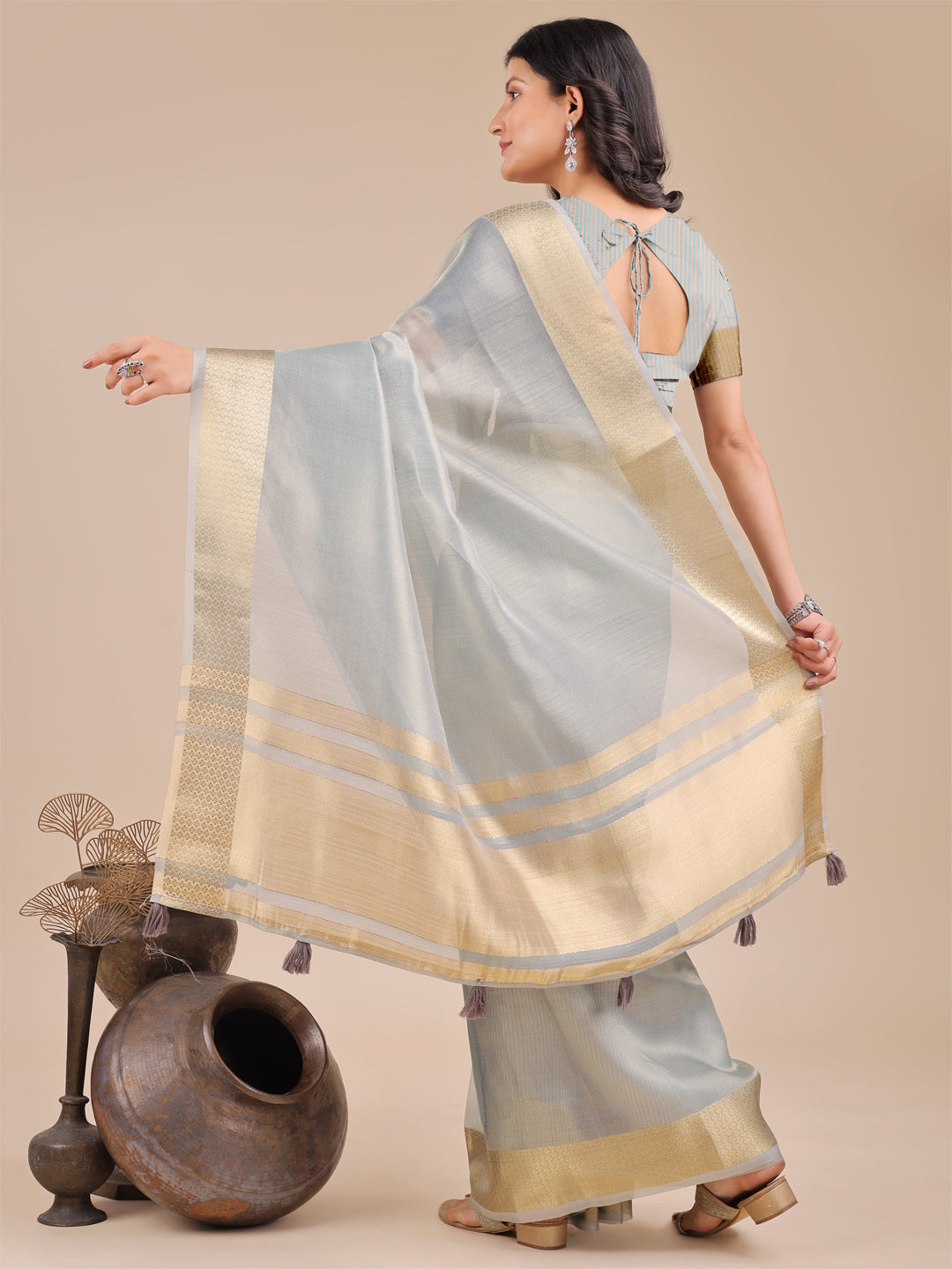 Zehra Organza Elegance Sarees Collection| Ready To Wear SKU- SWDUR1001 to 06