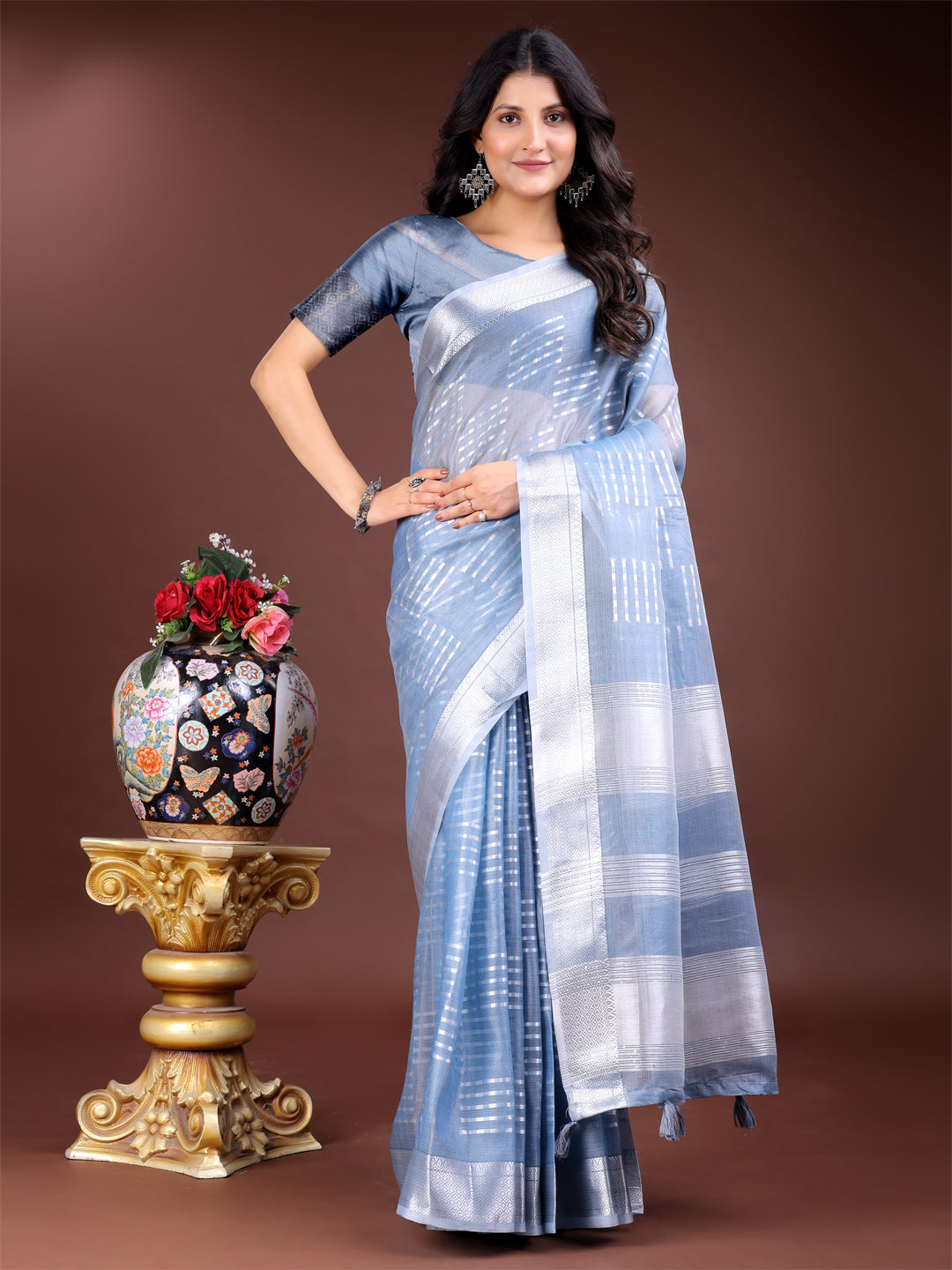 Gulzaar Grace Organza Weaves Sarees Collection | Ready To Wear SKU- SWVEN1001 to 05