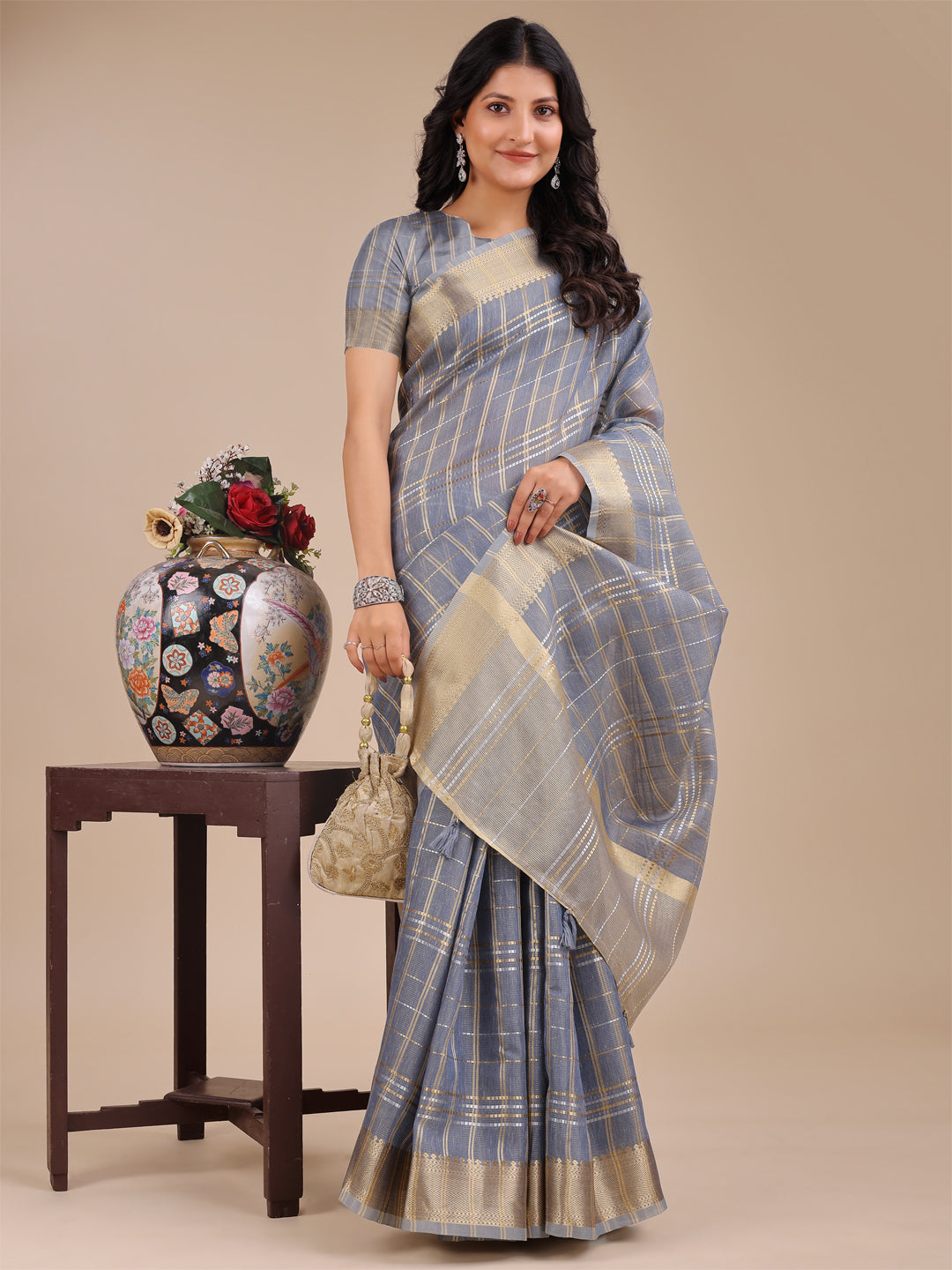 Rooh-e-Riwaayat Organza Drape Sarees Collection| Ready To Wear SKU- SWMAI1001 to 05