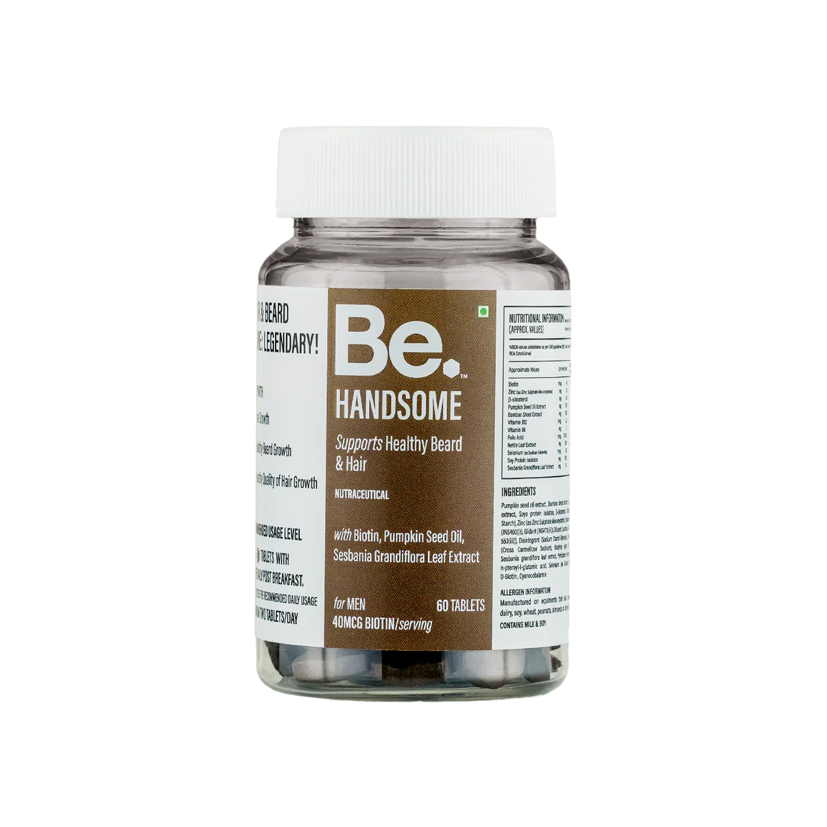 The Be Life Support Healthy Beard & Hair - 60 Tablets