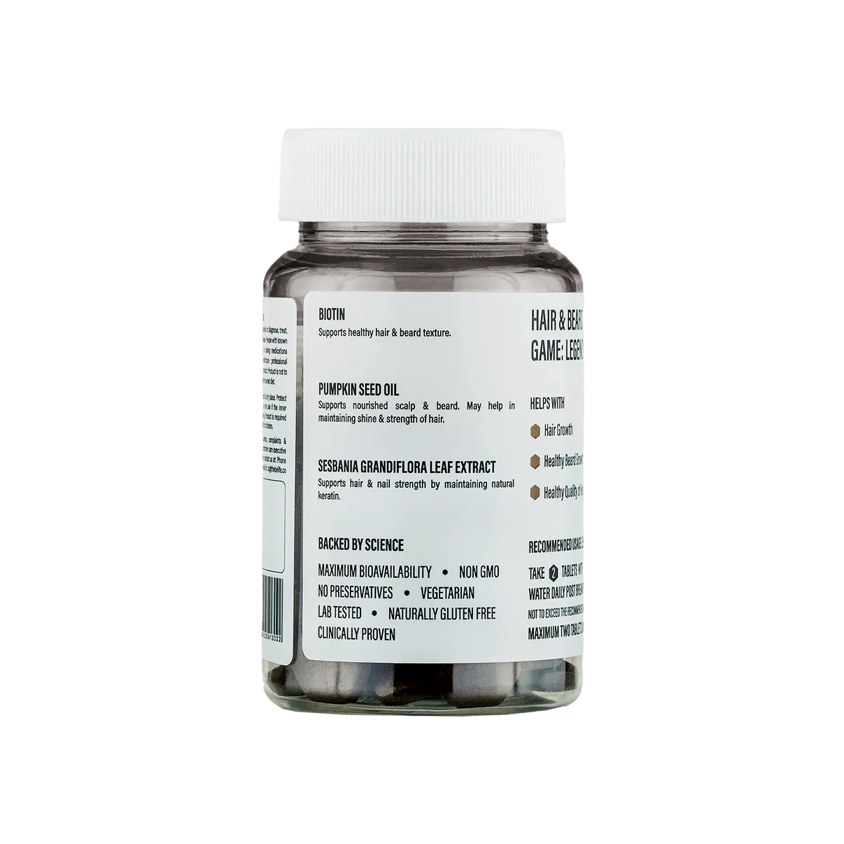 The Be Life Support Healthy Beard & Hair - 60 Tablets