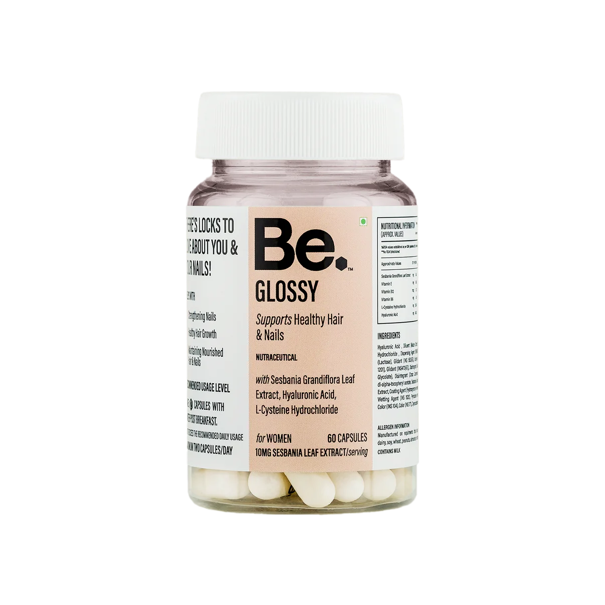 The Be Life Support Healthy Hair & Nails - 60 Capsules
