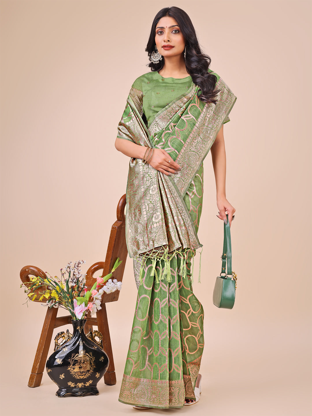 Saaz-e-Sukoon Linen Cotton Series Sarees Collection | Ready To Wear SKU - ASSUR1001 to 06