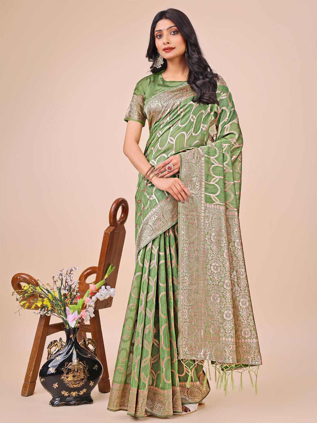 Saaz-e-Sukoon Linen Cotton Series Sarees Collection | Ready To Wear SKU - ASSUR1001 to 06