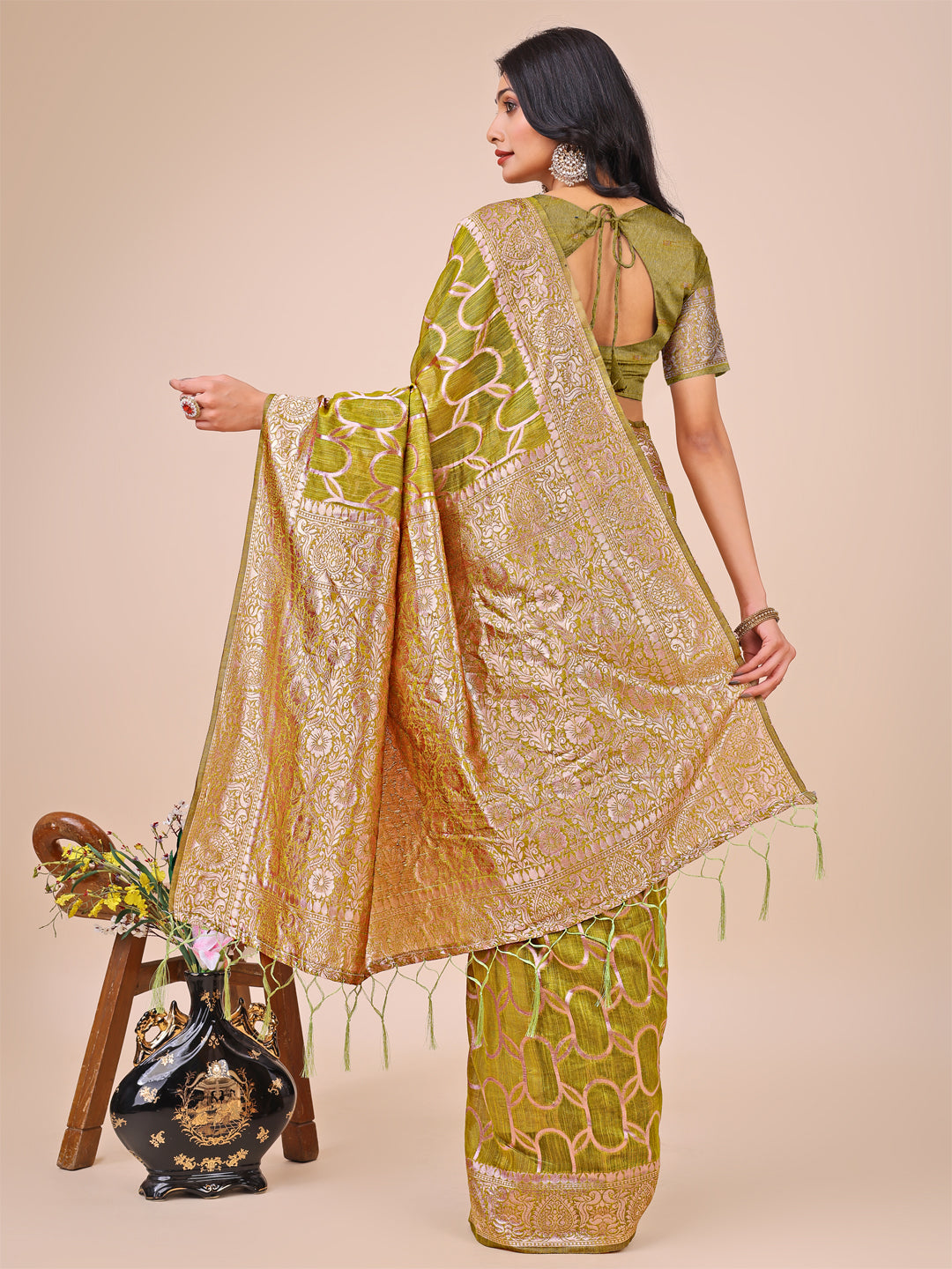 Saaz-e-Sukoon Linen Cotton Series Sarees Collection | Ready To Wear SKU - ASSUR1001 to 06