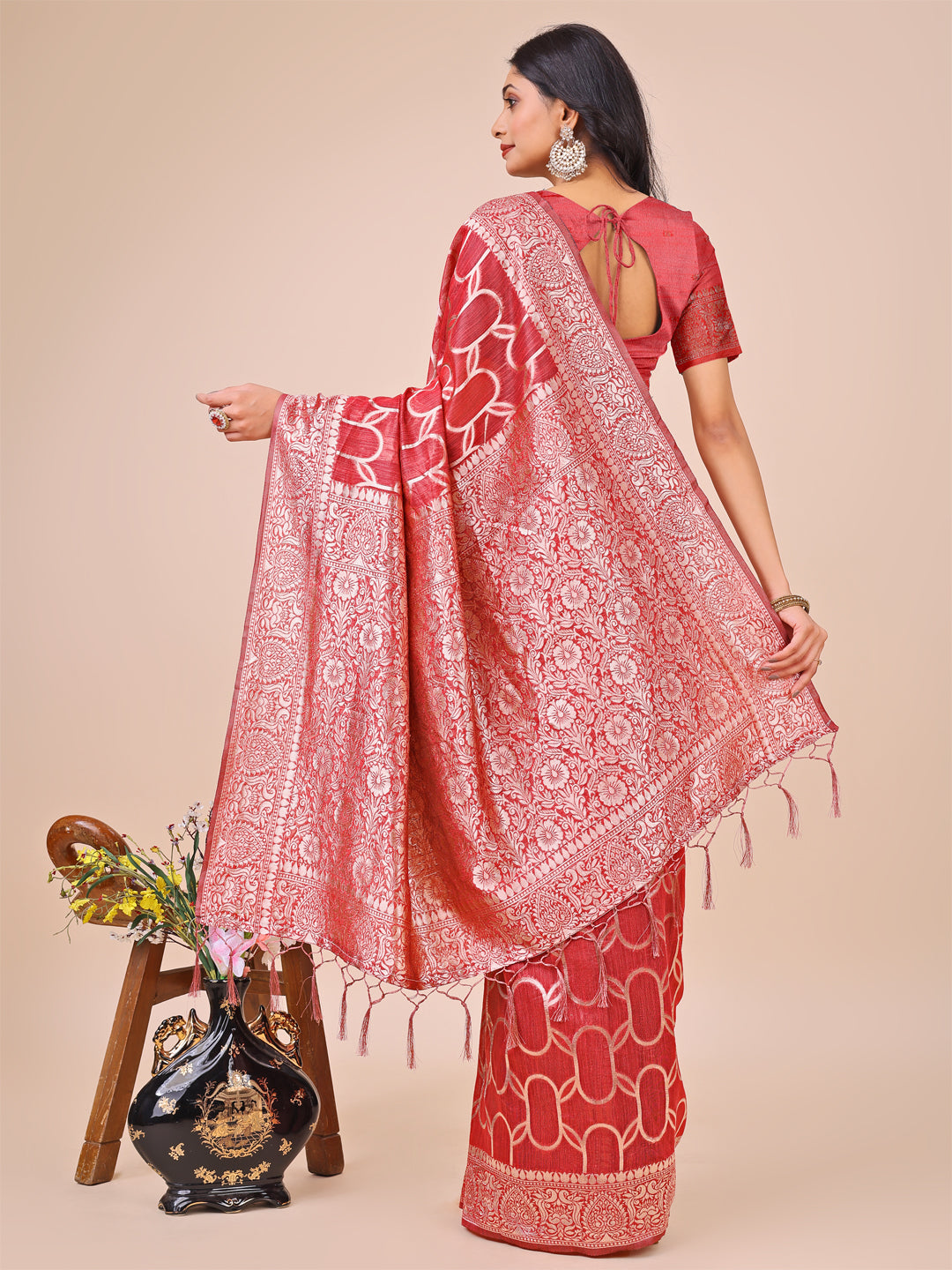 Saaz-e-Sukoon Linen Cotton Series Sarees Collection | Ready To Wear SKU - ASSUR1001 to 06