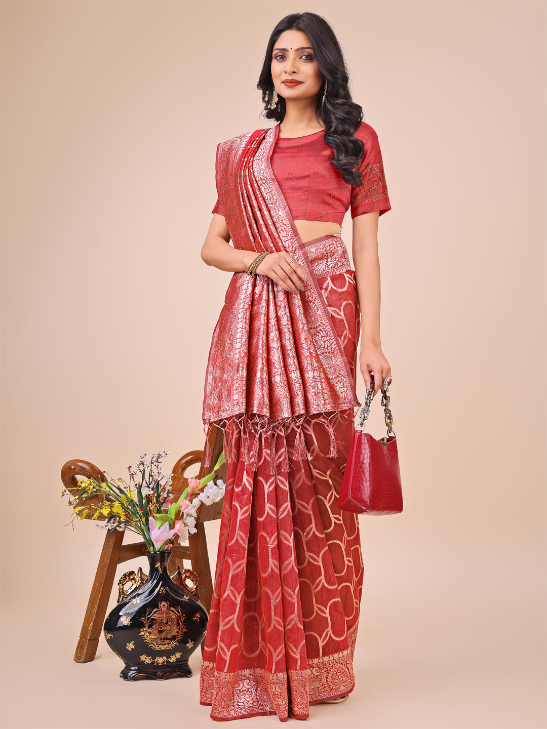 Saaz-e-Sukoon Linen Cotton Series Sarees Collection | Ready To Wear SKU - ASSUR1001 to 06