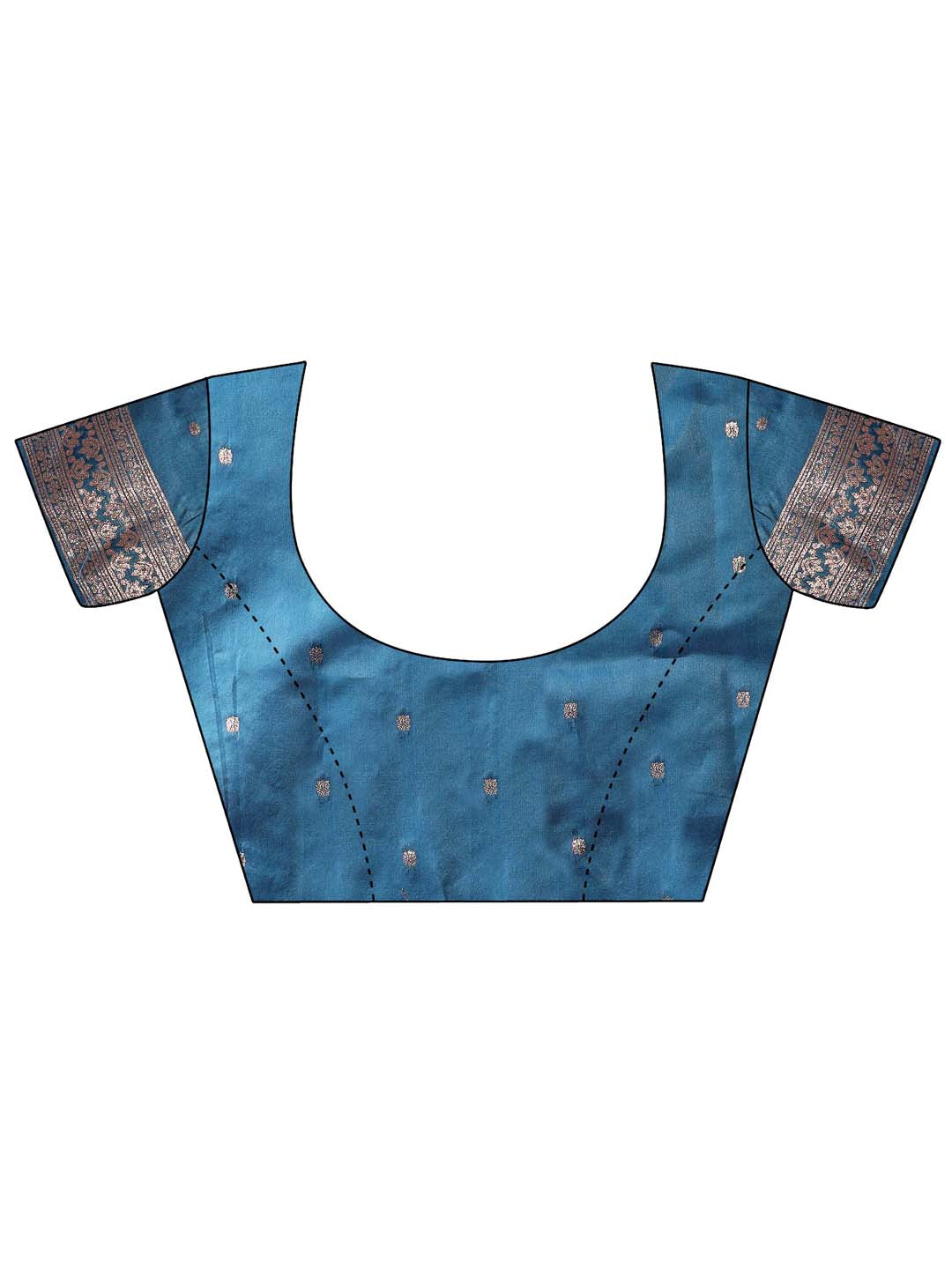 Banarasi Baag Saree |Teal Blue Color| Ready To Wear SKU- ASSIL1003