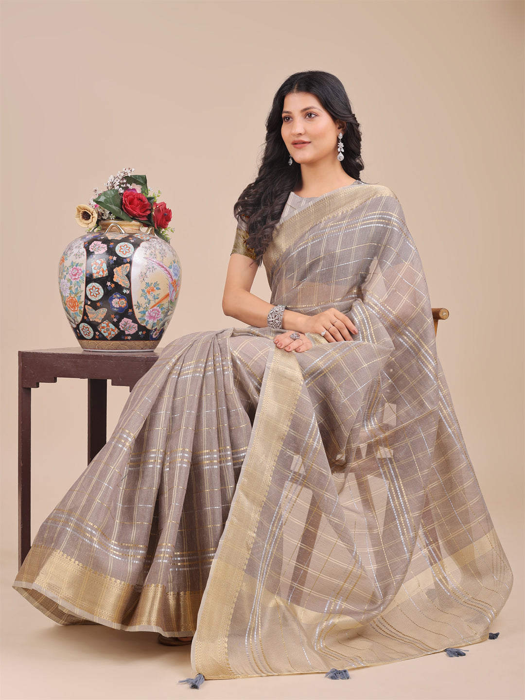 Rooh-e-Riwaayat Organza Drape Sarees Collection| Ready To Wear SKU- SWMAI1001 to 05