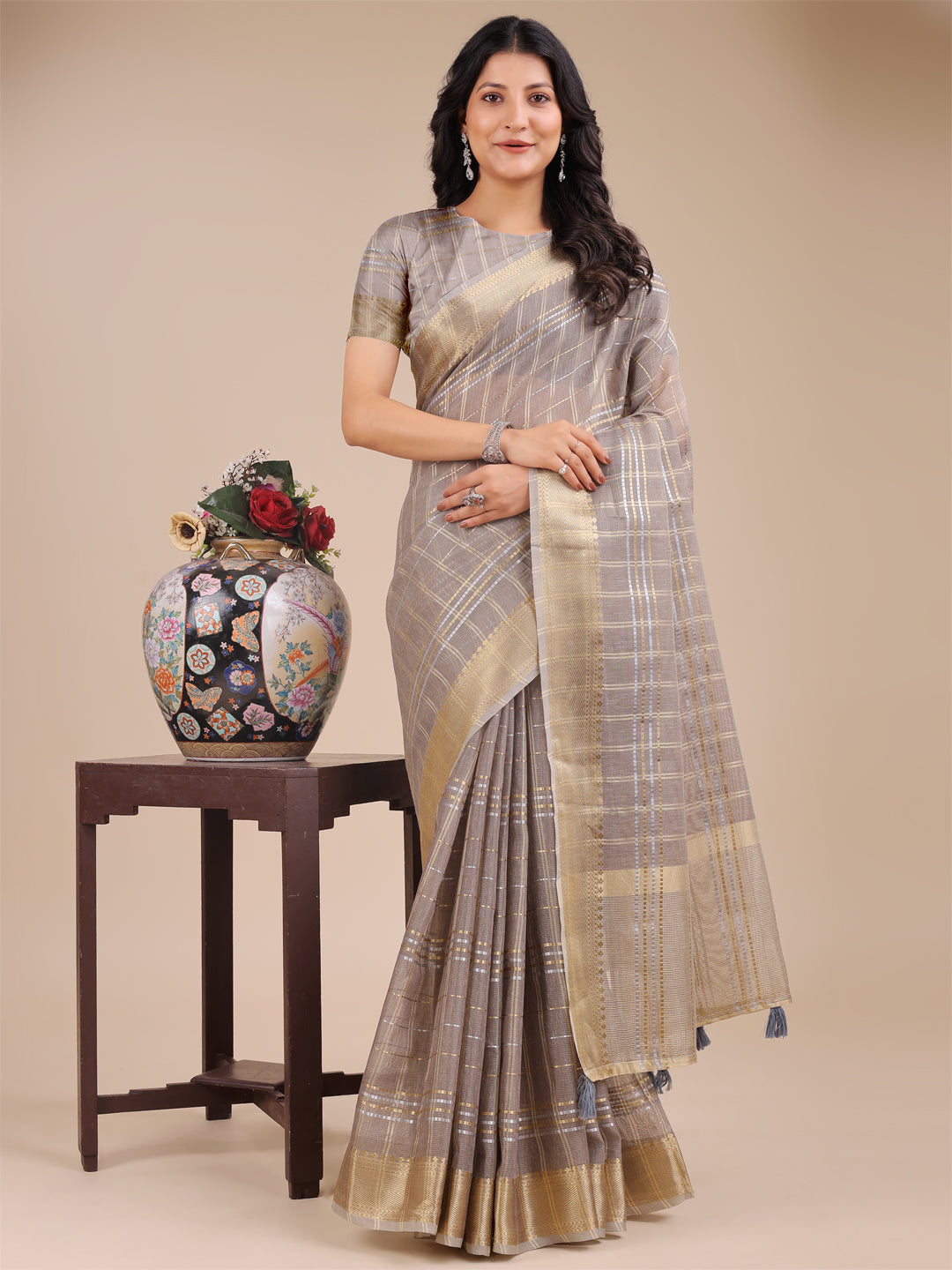 Rooh-e-Riwaayat Organza Drape Sarees Collection| Ready To Wear SKU- SWMAI1001 to 05