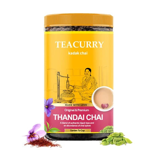 Thandai Chai - 100% Natural Thandai Flavoured Chai Tea | With Real Ingredients - 200 gms
