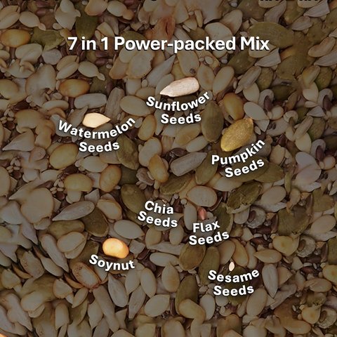 True Elements 7 in 1 Super Nut & Roasted Seeds Mix Nutrient-Rich Snack - 250 gms