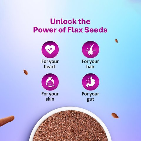 True Elements Flax Seeds - Fibre and Protein Rich - 250 gms