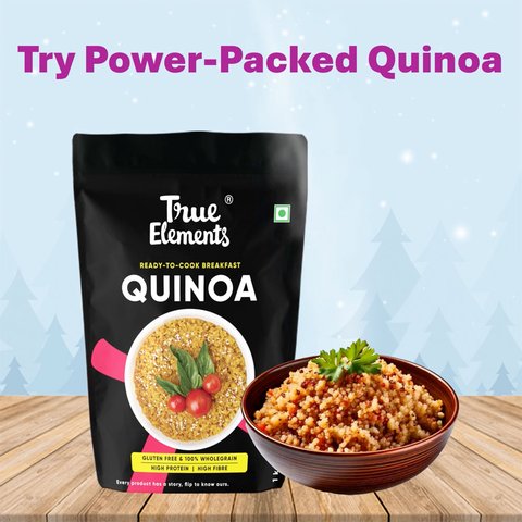 True Elements Quinoa Gluten-Free, High Protein & 100% Wholegrain Superfood - 500 gms